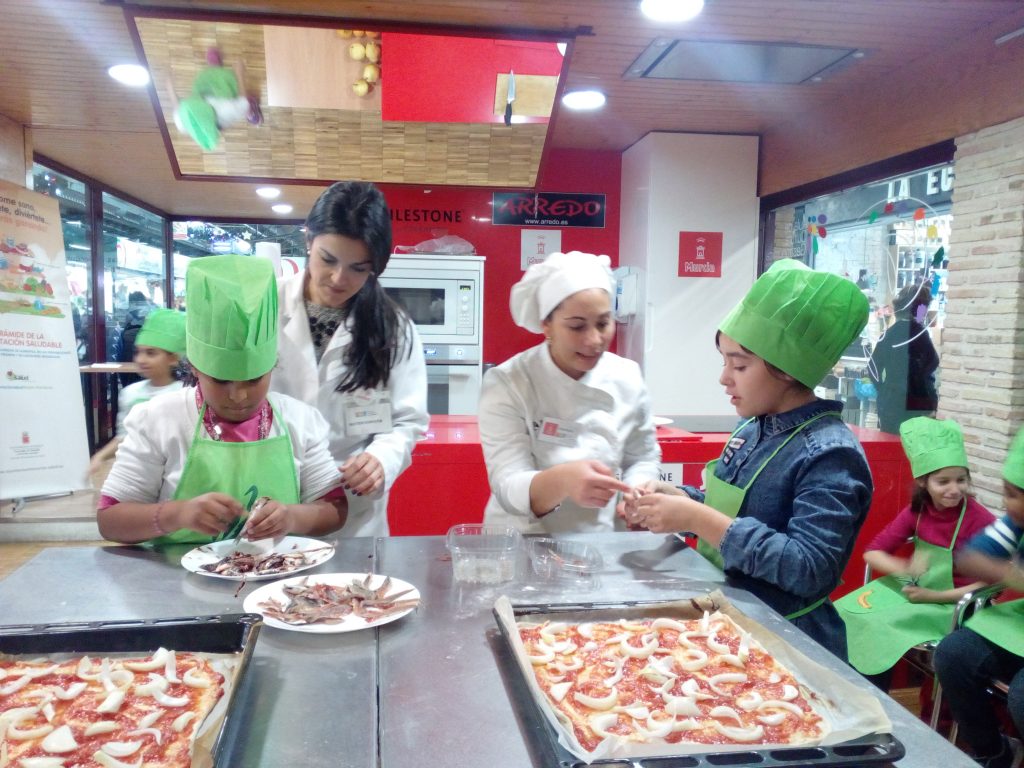pizza elaborada a base de verdura para nuestros niños.